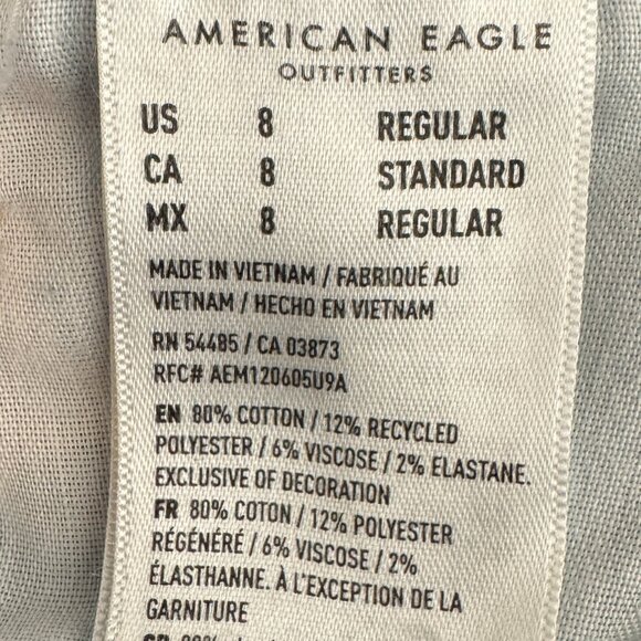 American Eagle NE(X)T Level Stretch Skinny Denim Shorts Size 8 - Picture 7 of 8